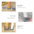 Miniatyrbillede 7 af 10: Sengemøbler Risers Anti Vibration Pads GRÅ 45MMSQUARE SQUARE Grey 45mmSquare-Square