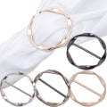 Miniatyrbilde 8 av 10: Hjørnekant Midje Knotted Brosjer Hijab Silke Skjerf Ring Clip Silver