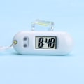 Miniatyrbillede 1 af 6: 4 stk elektronisk ur nøglering Elektronisk ovalt ur HVID White