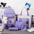 Miniatyrbilde 1 av 10: 5 STK/SETT Ryggsekk Skolesekk LILLA Purple