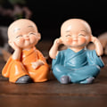 Miniatyrbild 4 av 8: 8 st Little Monk Resin Doll Ornaments Söt Monk Desktop 4 pcs