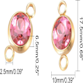 Miniatyrbillede 3 af 4: Cubic Zirconia Charms Charms Flade Runde Flade Runde Glas Links