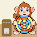 Pikkukuva 1 / 9: Animal Dart Board Aritmeettinen lelu MONKEY MONKEY monkey