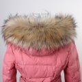Miniatyrbilde 4 av 7: Dunjakke Pelskrage Stripe Faux Krage BRUN 85CM 85CM brown 85cm-85cm