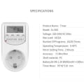 Miniatyrbilde 4 av 6: EU Plugg Timer Switch Programmerbar EU Plug