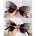 Miniatyrbilde 5 av 10: Crystal Butterfly Solbriller Innfatningsløse solbriller GRADIENT Gradient Purple