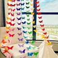 Pikkukuva 5 / 9: 5kpl Butterfly Garland Riippuva lippu lippu PUNAINEN Red
