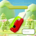 Miniatyrbillede 6 af 10: Gravity Carrot Eraser Dekompressionslegetøj GRØN&RØD UDEN ETIKET green&red Without label-Without label