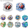 Miniatyrbillede 2 af 10: 7 STK Resin Dragon Eye Terning Halloween Longan Terning 5 5 5