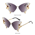 Pikkukuva 10 / 10: Diamond Butterfly Aurinkolasit Bling Aurinkolasit GRADIENT PINK Gradient Pink