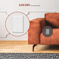 Miniatyrbilde 4 av 7: 10 Stk Hvit lysbryter Dekkplate Blank Plast Panelplate 10 pcs