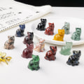 Pikkukuva 8 / 10: Luonnollinen Crystal Cat Figurine Fortune Cat Statue 10 10 10