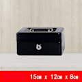 Pikkukuva 1 / 8: Metallinen kassakaappi MUSTA 15cm x 12cm x 8cm BLACK 15cm x 12cm x 8cm