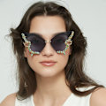 Miniatyrbillede 8 af 10: Butterfly Solbriller Lilla Solbriller til Damer GRADIENT GREY Gradient gray