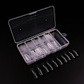 Miniatyrbillede 1 af 10: 100 stk/æske falske neglespidser Kiste falske negle CLEAR-100STK-BOX Clear-100PCS-Box