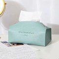 Miniatyrbillede 1 af 10: Læder Tissue Holder Tissue Opbevaringsboks SKY BLUE sky blue