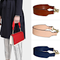 Miniatyrbillede 9 af 10: Læder håndtaske strop Firkantet clutch taske håndtag RØD red