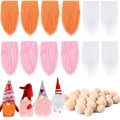 Miniatyrbild 10 av 10: Set med 12 Gnome Skägg med träkulor ROSA VIT ROSA VIT Pink White