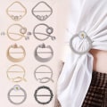 Miniatyrbild 8 av 10: 4st Scarf Spänne Scarf Ring SILVER #02 #02 Silver #02-#02