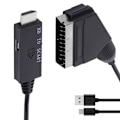 Pikkukuva 1 / 8: HDMI-SCART-sovittimen signaalimuunnin Audio-videokaapeli 1M