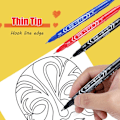 Miniatyrbillede 3 af 10: 10 Stk Dobbelt Tip Pen Oily Pen SORT Black