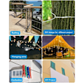 Pikkukuva 4 / 8: Wire Trellis Kit Kaapelit Vaijerisarja String Light Ripustussarja