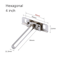 Miniatyrbild 1 av 8: Hyllfäste Hyllstöd 4 TUMM HEXAGONAL HEXAGONAL 4 inchHexagonal