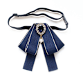 Miniatyrbilde 5 av 10: Krage Blomster sløyfe NAVY BLÅ Navy Blue