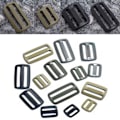 Miniatyrbillede 2 af 10: 5 stk Tri Glide Slider Ladder Låsespænder SORT 2MM Black 2mm