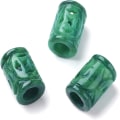 Miniatyrbilde 1 av 3: Naturlig Jadeite Jade Stone store hull perler Gravering utskåret