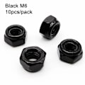 Miniatyrbilde 1 av 10: 10 stk Selvsikrende Muttere Låsemuttere SVART M6 M6 black M6-M6