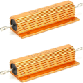 Miniatyrbillede 1 af 6: 2 STK Trådviklede modstande Aluminiumsmodstande 100 Watt 20 Ohm