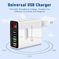 Miniatyrbild 4 av 8: Mobilladdare Multi Laddningshuvud SVART EU-PLUGG EU-PLUGG Black EU Plug-EU Plug