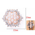 Miniatyrbillede 1 af 6: 10 STK Pearl Button Rhinestone-knapper 1 1 1