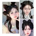 Pikkukuva 3 / 10: Fake Hair Bow Synteettiset hiukset COLOR 2 COLOR 2 Color 2