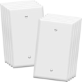 Miniatyrbilde 1 av 7: 10 Stk Hvit lysbryter Dekkplate Blank Plast Panelplate 10 pcs