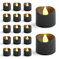 Miniatyrbillede 1 af 10: 12 stk Led elektronisk stearinlys sort stearinlys 2 2 2