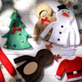 Pikkukuva 9 / 9: Tonttu-asusteet Set Jouluinen tonttunukkeasu Gingerbread man