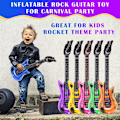Miniatyrbild 8 av 10: 6st uppblåsbar gitarr rockgitarrleksak RANDOM COLORA A Random ColorA