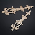 Miniatyrbillede 7 af 7: Lang ramme Onlays Applikationer Træ udskårne Decals Unpaint træ