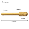 Miniatyrbillede 1 af 10: Slibehoved grafitstang poleret 10MMC C 10mmC