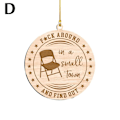 Miniatyrbilde 1 av 9: Julen sammenleggbar stol Ornament Juleanheng D D D