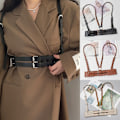Miniatyrbillede 3 af 10: Kvinders taljebælter Body Chain Bælte APRIKOS Apricot
