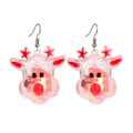 Miniatyrbillede 1 af 9: Jul LED Flash Øreringe Glødende Øreringe TRANSPARENT ELK Transparent Elk Head