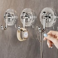 Miniatyrbillede 4 af 10: 4 STK Vægorganiseringskrog Transparent Tøjkrog FARVE 3 FARVE Color 3