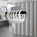 Miniatyrbillede 8 af 8: 40 Stk Badeforhæng Ringe Brusekroge til badeforhæng White 40 Pcs-40 Pcs