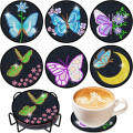 Pikkukuva 3 / 10: 6 kpl / set DIY Diamond painting Coaster Pöytälevy HH H