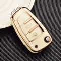 Pikkukuva 5 / 10: Auton Flip Key Case Cover Kuori GOLD TRIM-WHITE GOLD Gold Trim-White