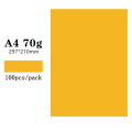 Miniatyrbilde 1 av 10: 100 Stk A4 Kopipapir Dobbeltsidig Origami GUL Yellow