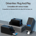 Pikkukuva 3 / 10: USB keskitin Type-C Jakaja TYYPPI-C HUB MUSTA TYYPPI-C HUB MUSTA Type-C HUB Black